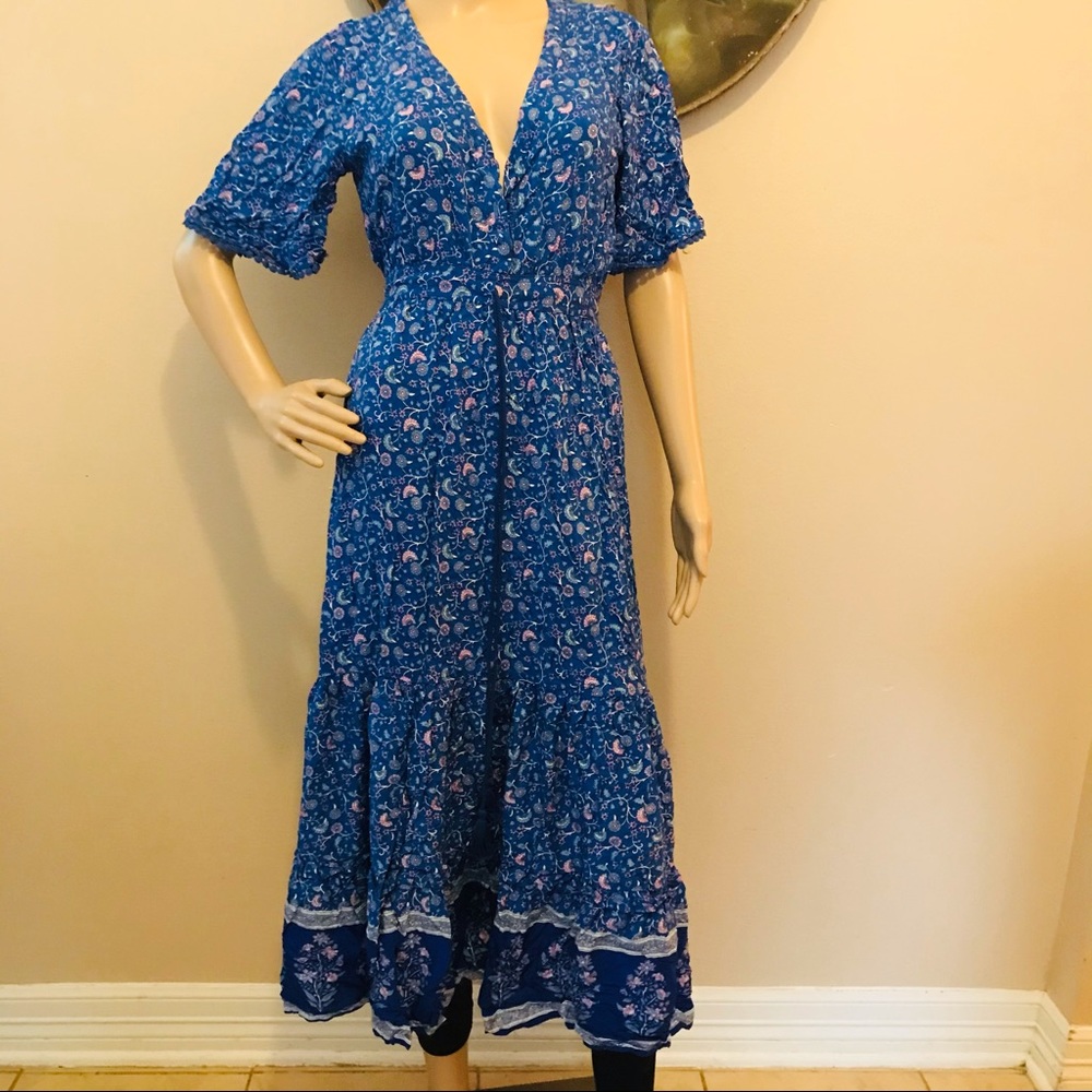 R. Vivimos blue flowy dress